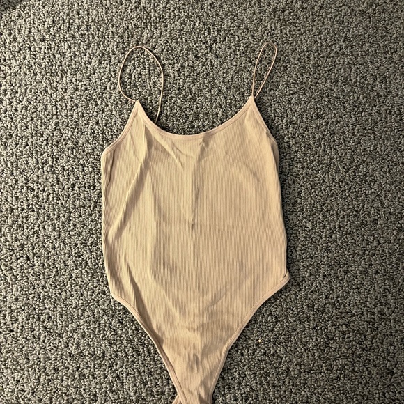 Tan Ribbed Bodysuit - Picture 2 of 6